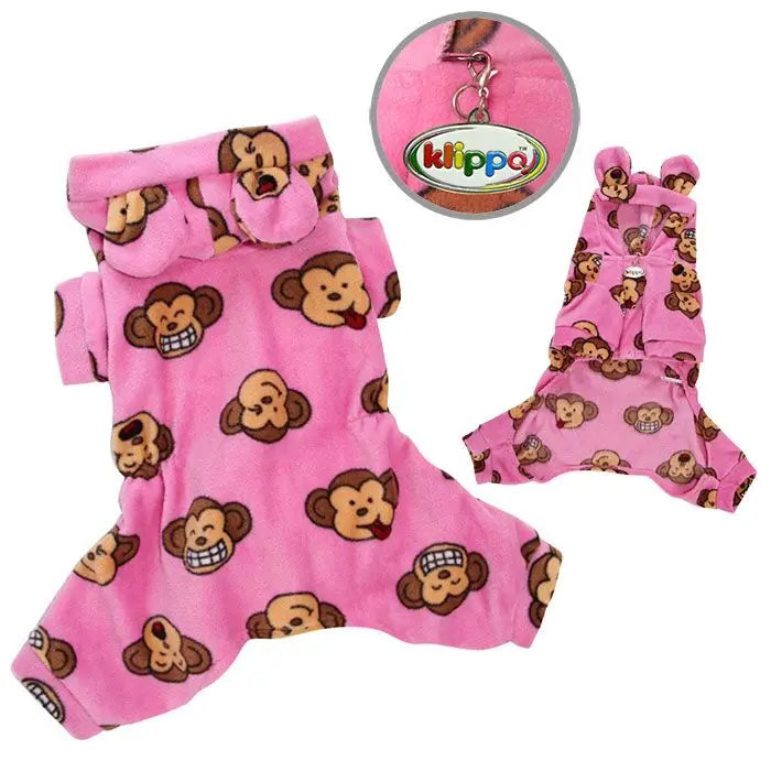 Monkey Face Pajamas Dog Pajamas Tails in the City