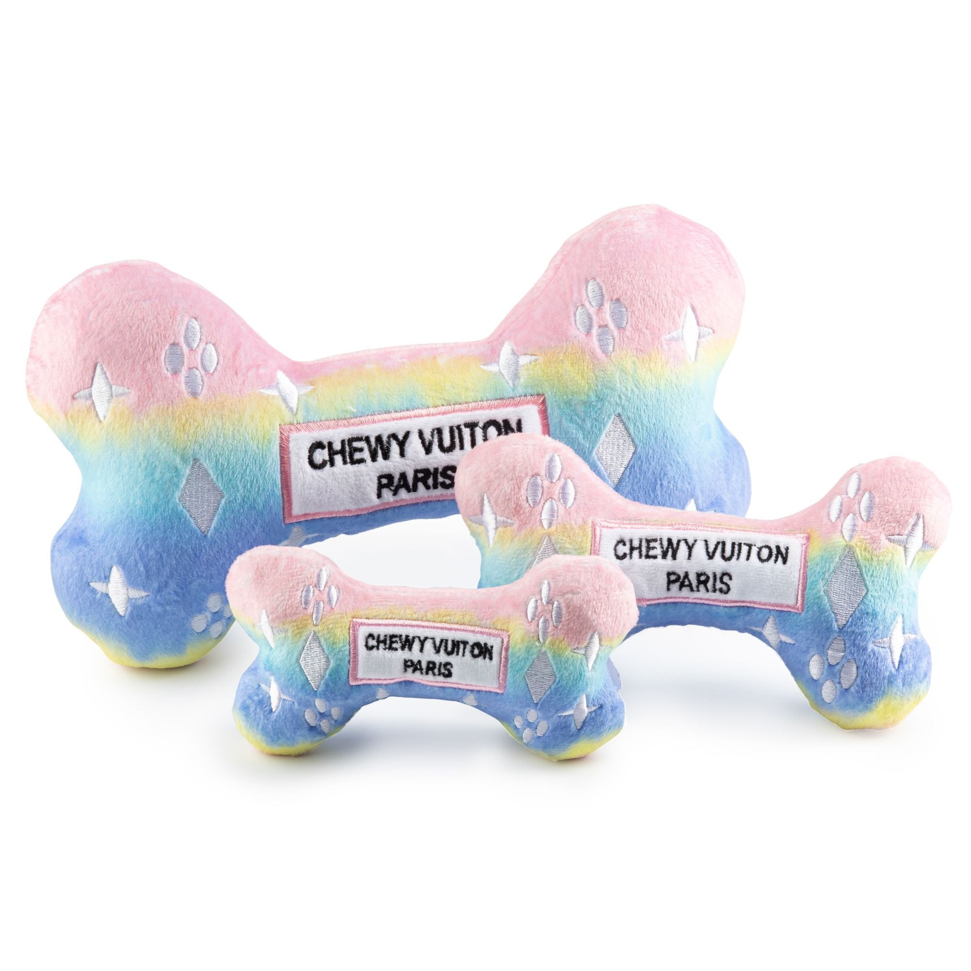Chewy Vuiton Bone Toy in Pink Ombre