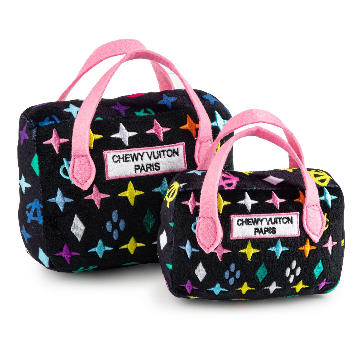 Haute Couture for the dog that loves a great toy! Louis Vuitton purses and  bone toys!