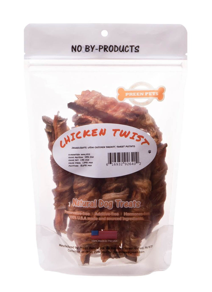 Preen Pets Chicken Sweet Potato Twist Packaged Treats