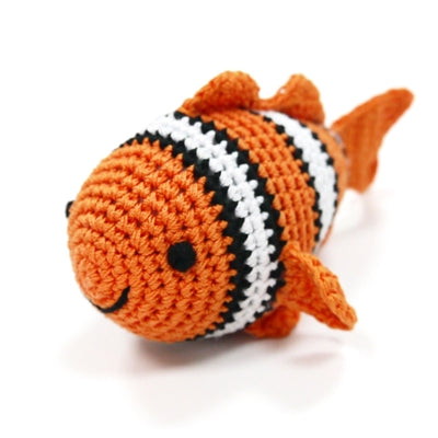 Clown Fish Knit Squeaker Toy
