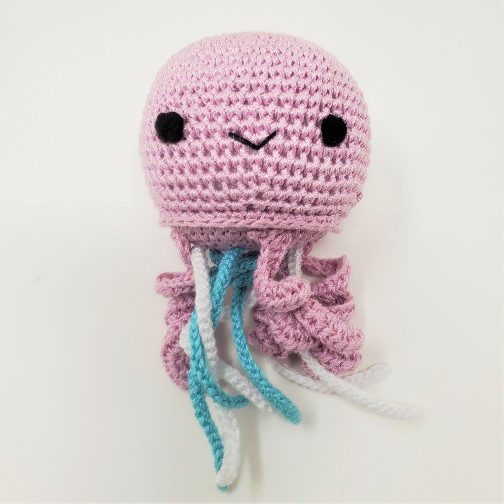 Jellyfish Knit Squeaker Toy
