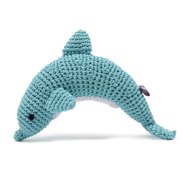 Dolphin Knit Squeaker Toy
