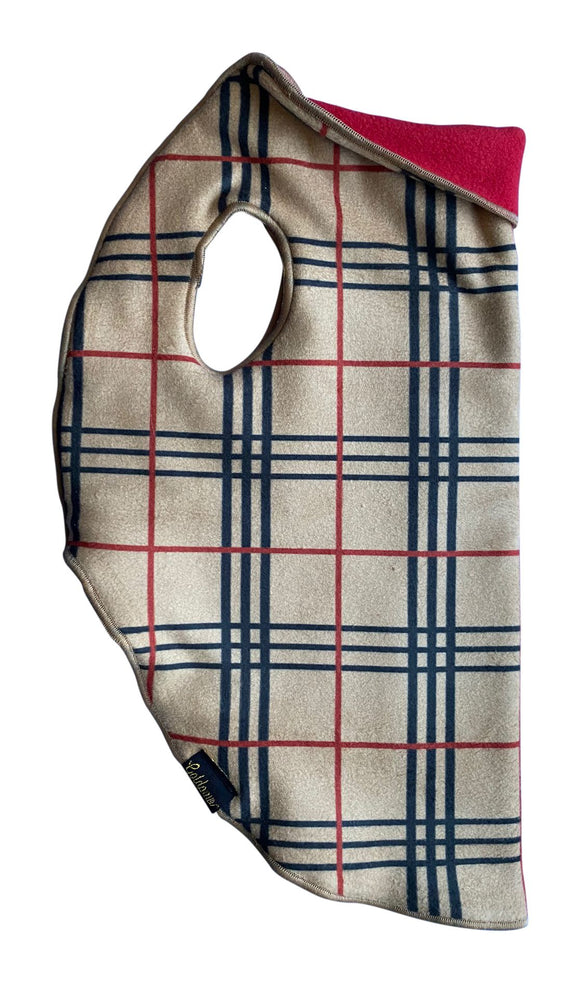 Duluth Double Fleece - Tan Plaid w/ Red Reverse EXCLUSIVE