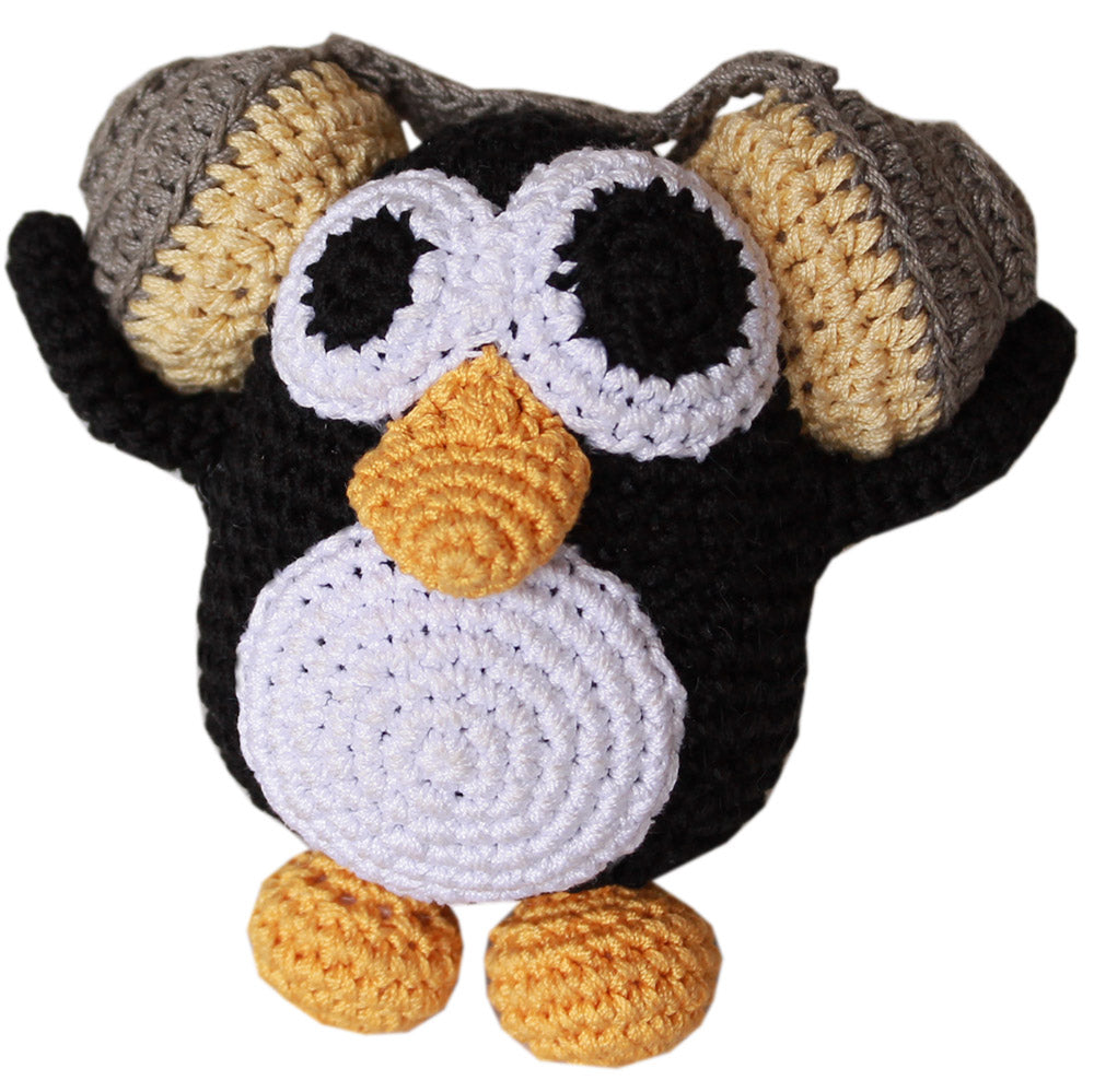 Hipster Penguin Knit Toy