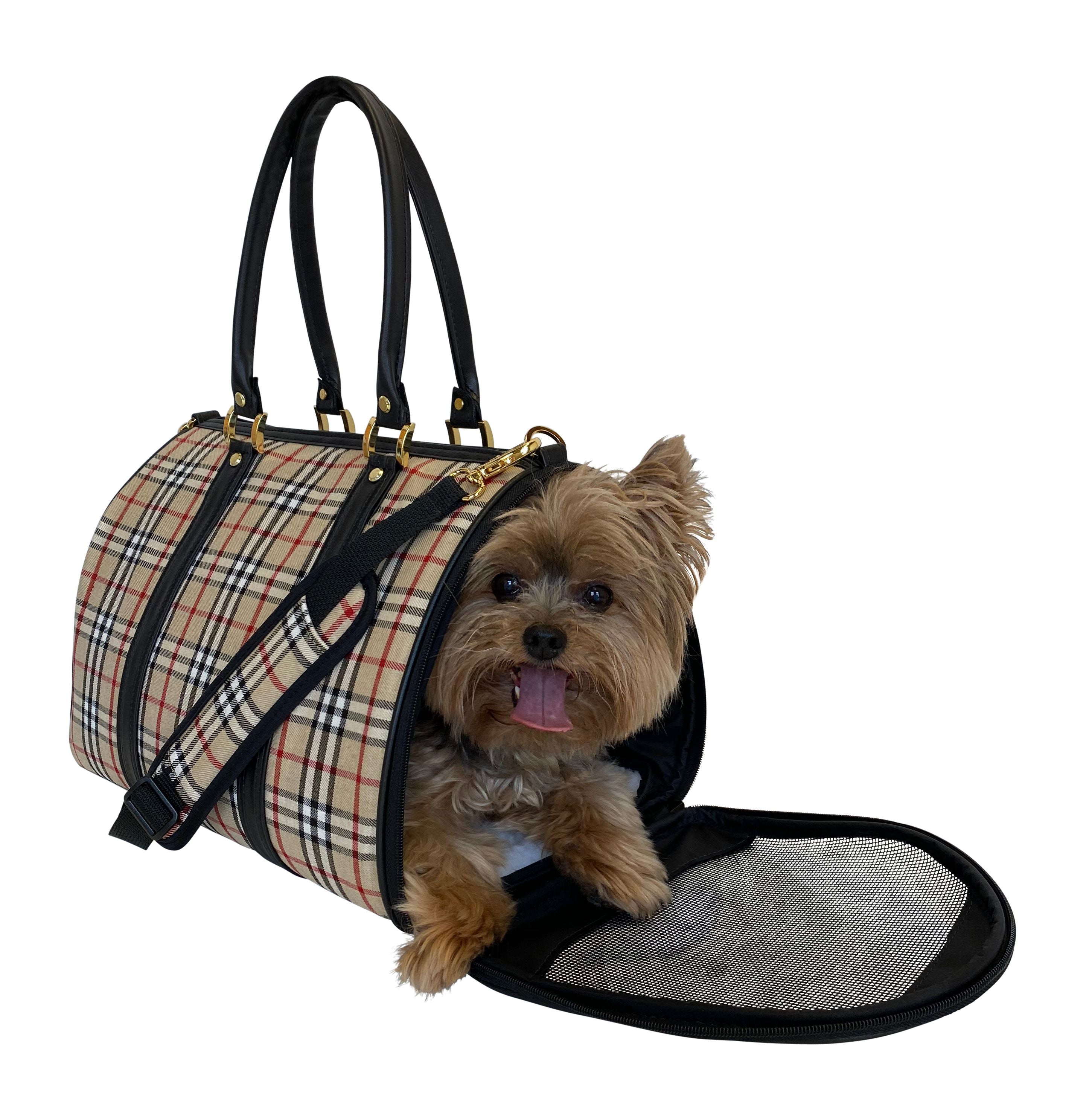  Pet Purse Travel Carrier Bag Quilted Designer