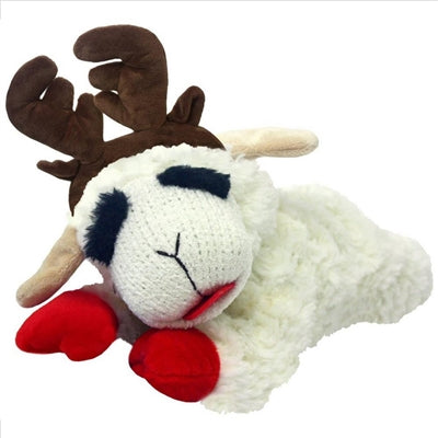 Lamb Chop Laying with Antlers Toy