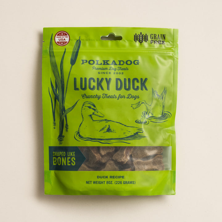 Polkadog's Lucky Duck  8oz Packaged Dog Treats