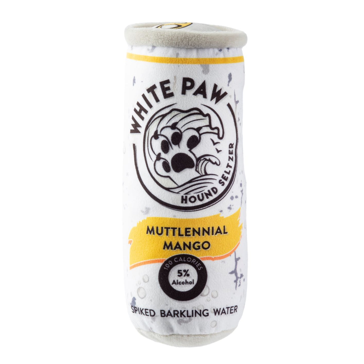 White Paw Muttlennial Mango Seltzer Toy